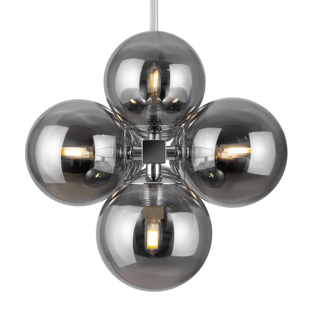 Pendelleuchte Dallas - Chromfarben, Trend, Glas/Metall (23,8/22,8/123,5cm) - MAYTONI