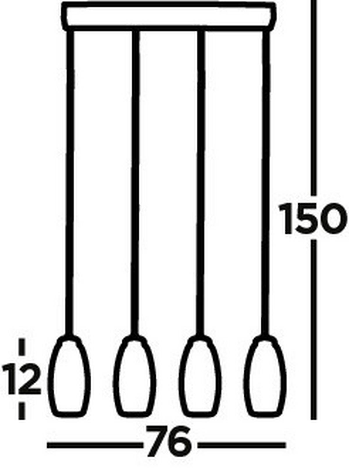 LED-Hängeleuchte Cyclone 97292-4cl - Chromfarben, Design, Glas/Kunststoff (76/12/150cm)