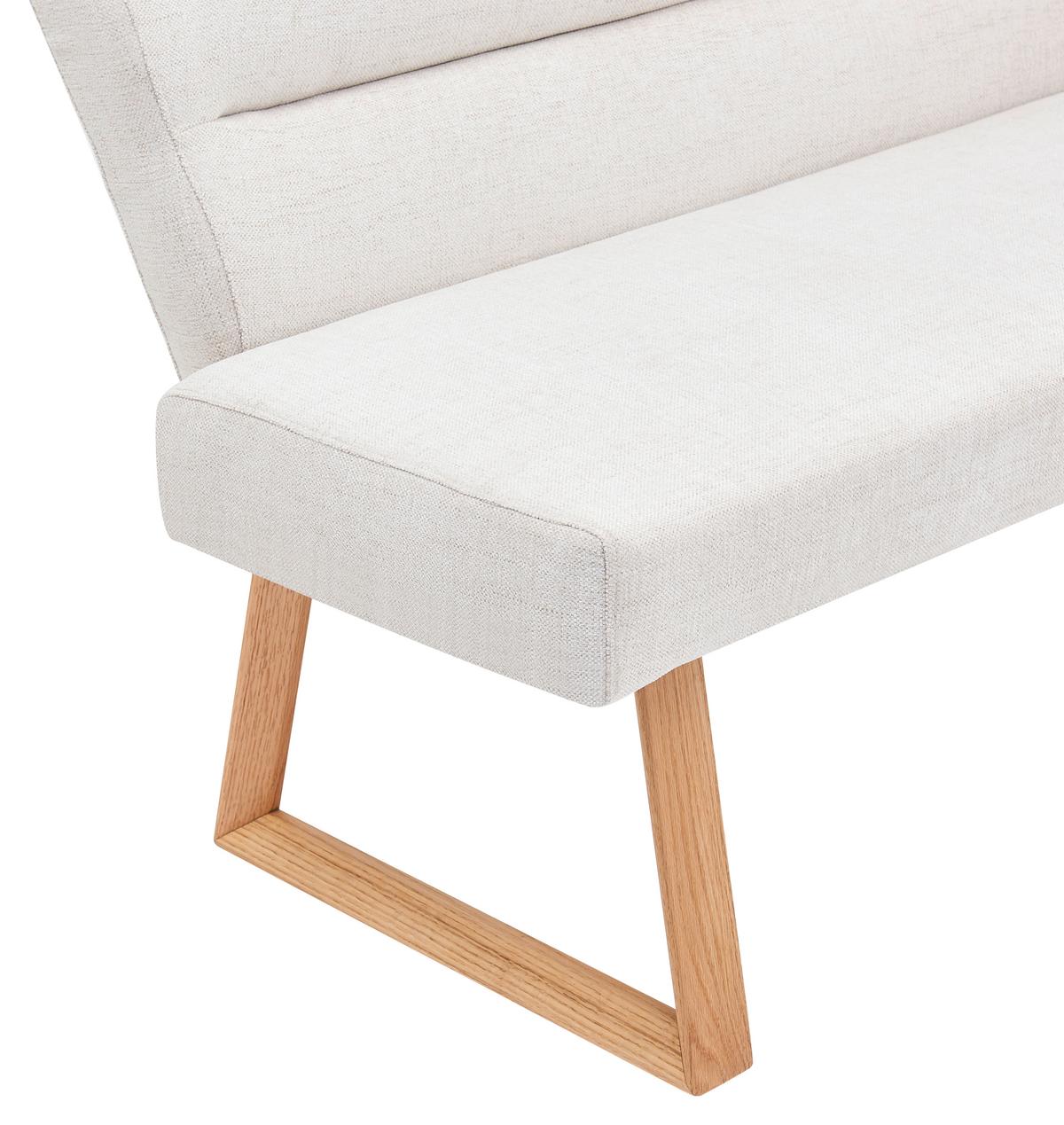 Eckbank Linnea Eichefarben/Beige B: 162-204cm - Eichefarben/Beige, MODERN, Holz/Textil (162-204/82/61cm) - Livetastic