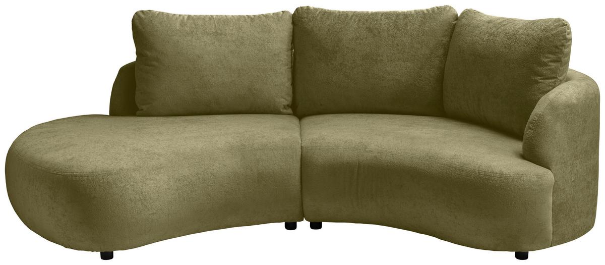 Ecksofa Doppo, Grün S: 250x139 cm - Schwarz/Grün, MODERN, Textil (250/139cm) - Livetastic