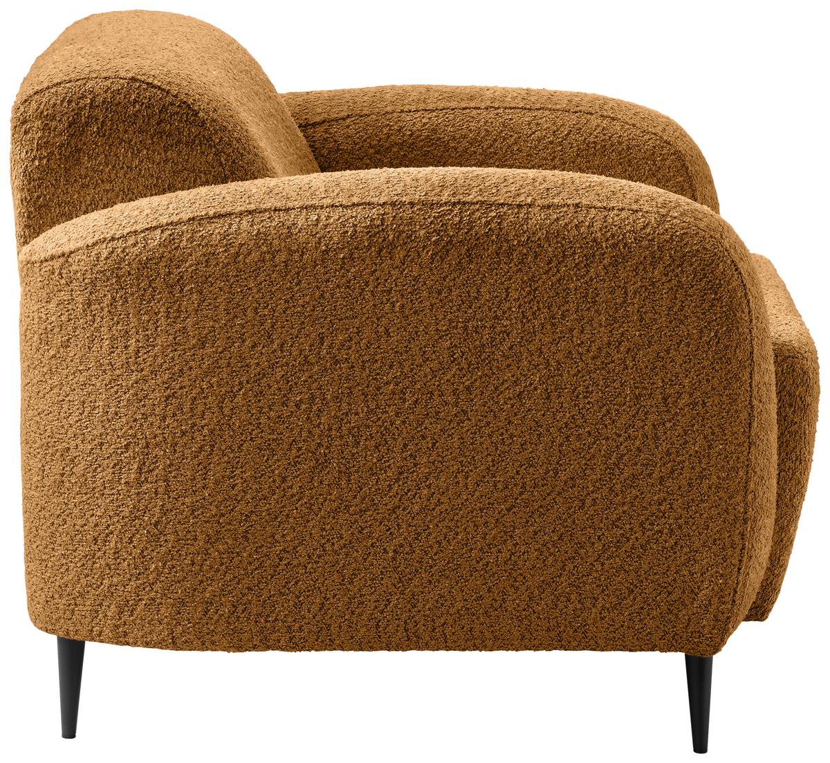 Sessel Marone Goldfarben B: 85cm - Goldfarben/Schwarz, MODERN, Textil (85/76/90cm) - Livetastic