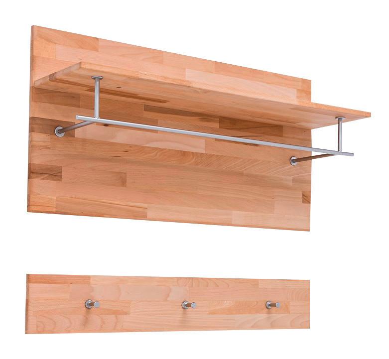 Garderobenpaneel Buchefarben, B: 100 Cm - Buchefarben, KONVENTIONELL, Holz (100/105/27cm) - MID.YOU