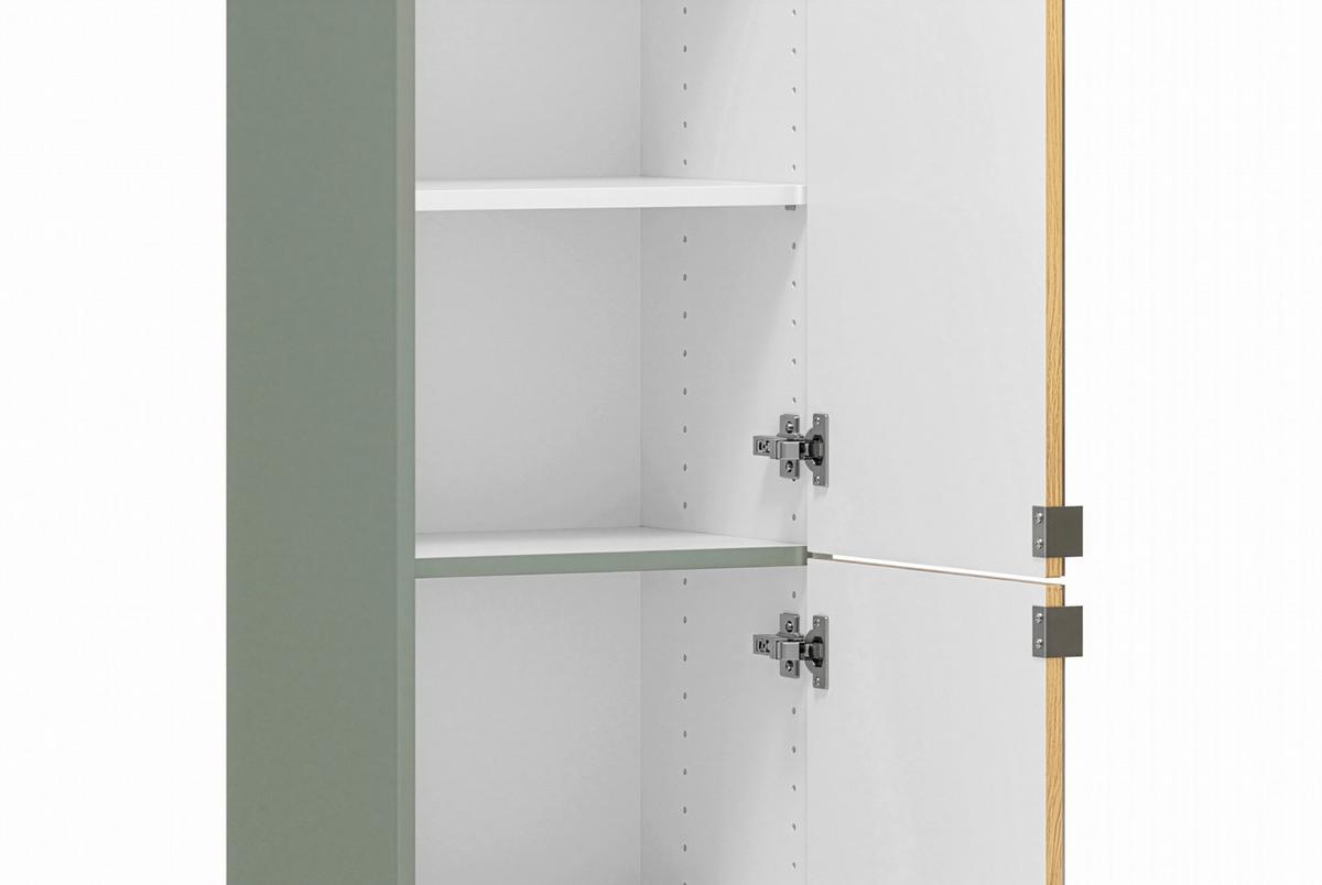 SPIEGELSCHRANK Verona Schilfgrün B: 40cm - Schilfgrün/Wildeiche, Trend, Holzwerkstoff (40/180/35cm) - Held