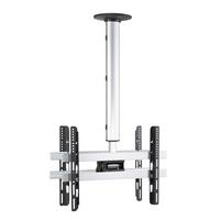 TV- Halterung cm Silberfarben B: 62 cm - Silberfarben, MODERN, Metall (62/74/19cm) - MID.YOU