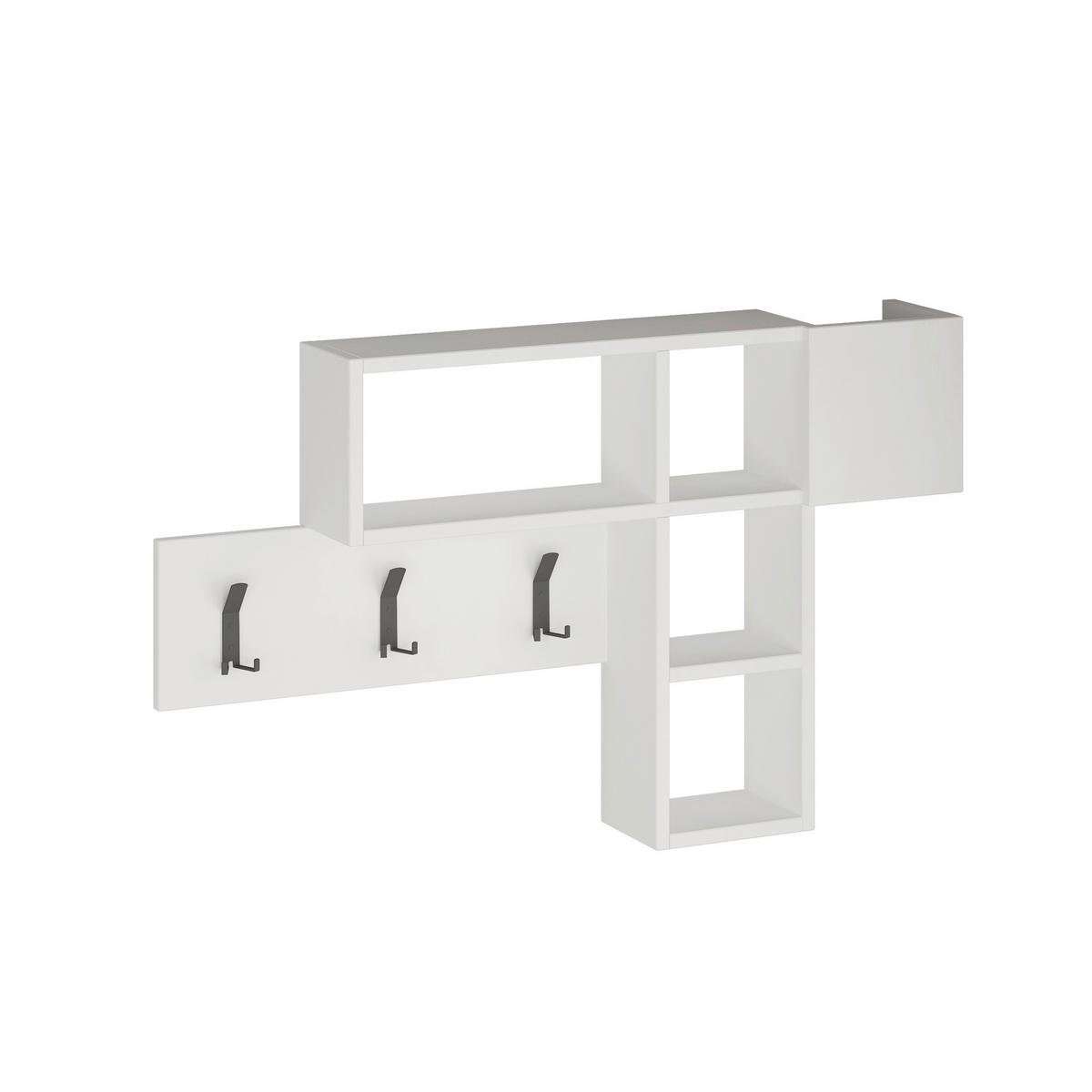 Wandgarderobe Game Hanger Game Hanger, Weiß B: 99,5 Cm - Weiß, Design, Holzwerkstoff (99.5/61/15cm) - Livetastic