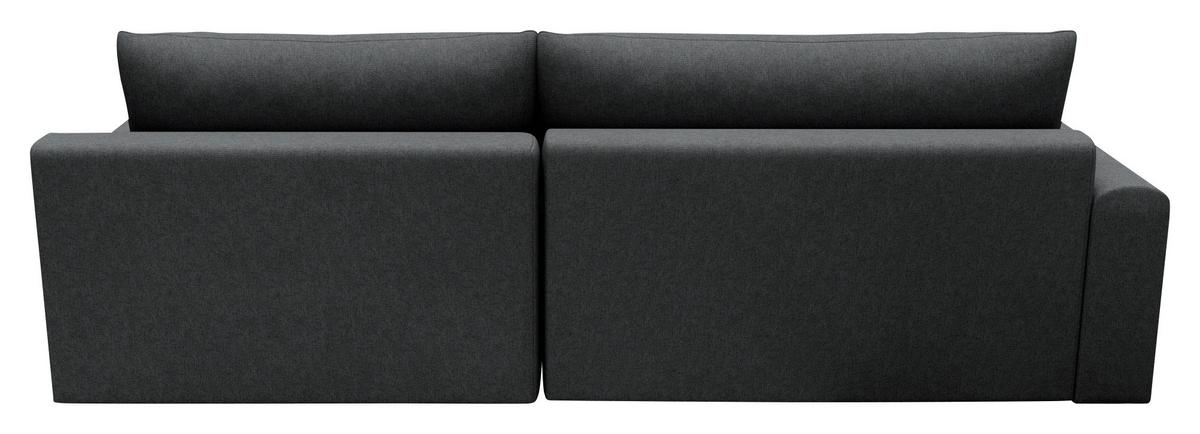 Eckschlafsofa Prag Graphitfarben S: 253x167 cm - Schwarz/Graphitfarben, MODERN, Textil (253/167cm) - Trendmanufaktur
