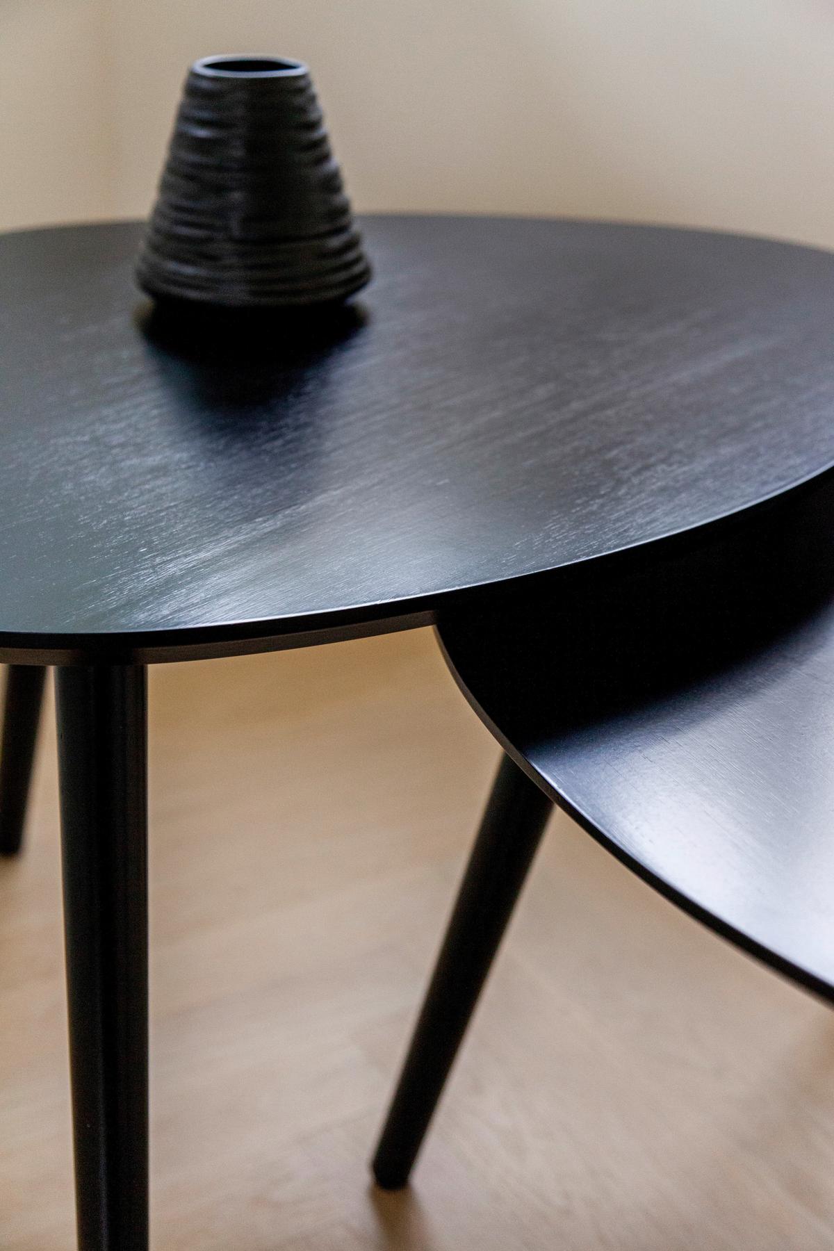 Satztisch Noble 2161320 - Schwarz, MODERN, Holz (68/57/45cm) - MID.YOU