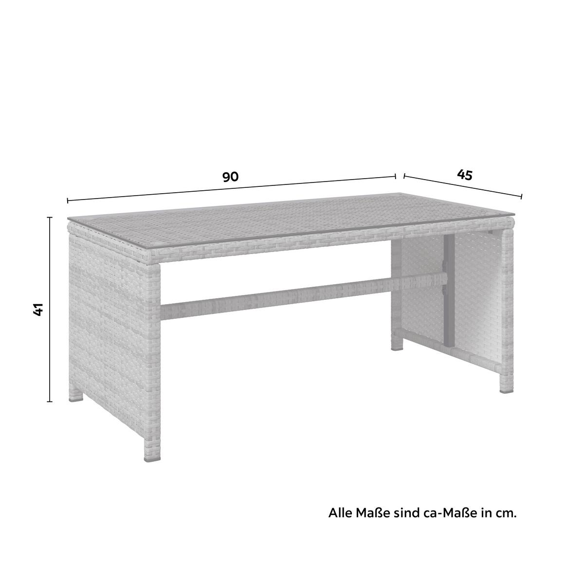 Zahradní sestava MICHELLE 2 - čiré/světle šedá, Basics, kov/textil (62/107/76cm)