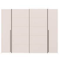 Šatníková skriňa NAGANO, šírka 270 cm - čierna/piesková, Basics, kov/kompozitné drevo (270,3/210,5/61,2cm)