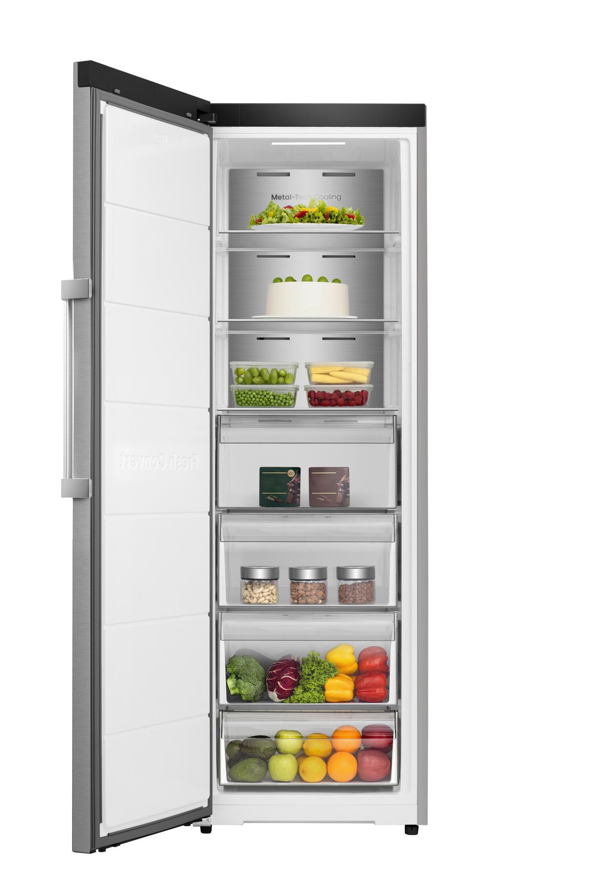 Gefrierschrank Edelstahlfarben B: 59,5cm - Edelstahlfarben, Trend (59,5/185,6/60cm) - Hisense