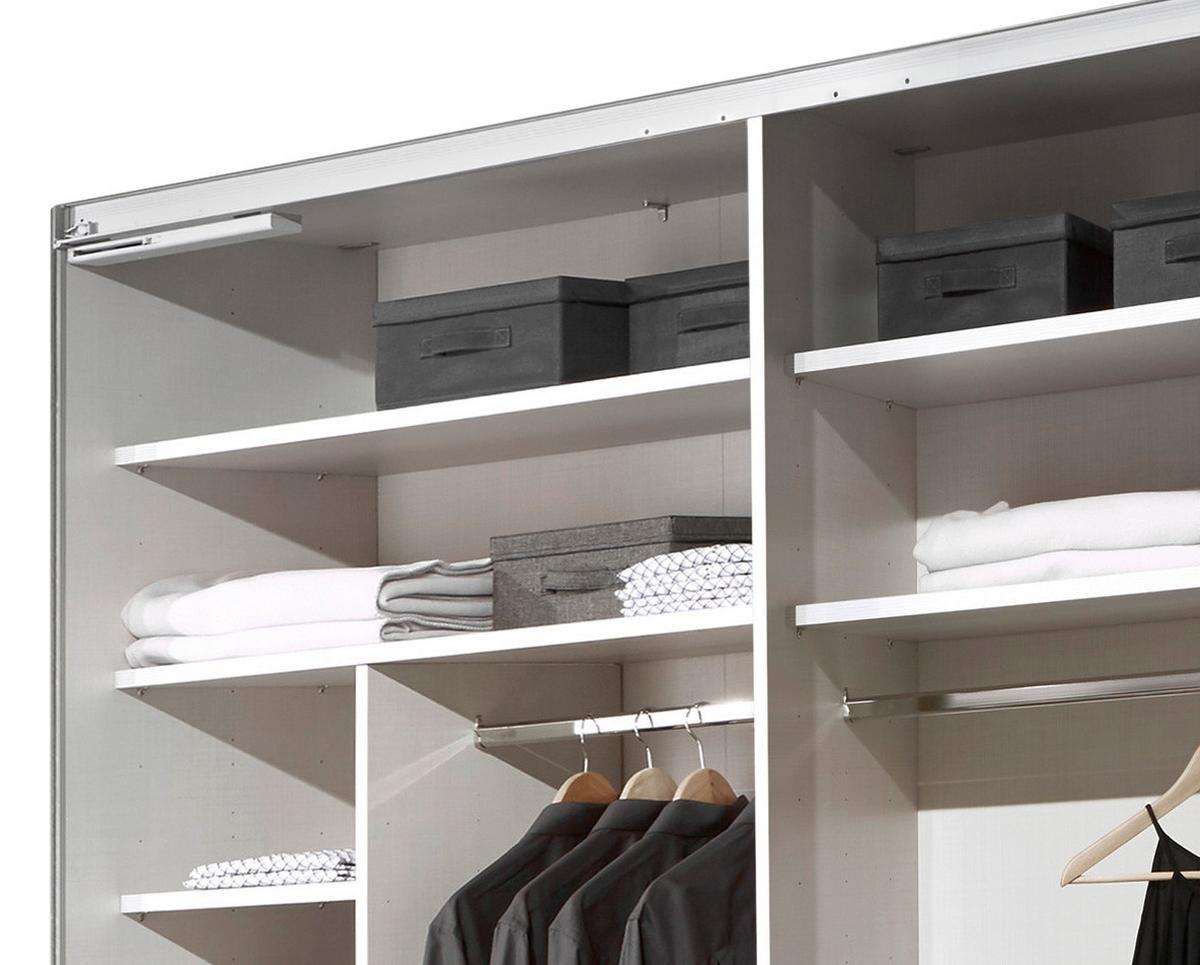 Schwebetürenschrank 188cm Includo, Grau - Grau, MODERN, Holzwerkstoff (188/222/68cm) - MID.YOU