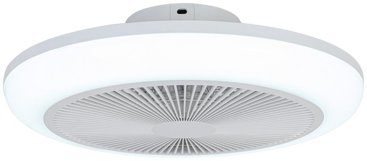 STROPNÍ VENTILÁTOR OLIVER - bílá/průhledné, Moderní, kov/plast (46/14,5/14,5cm) - Mömax