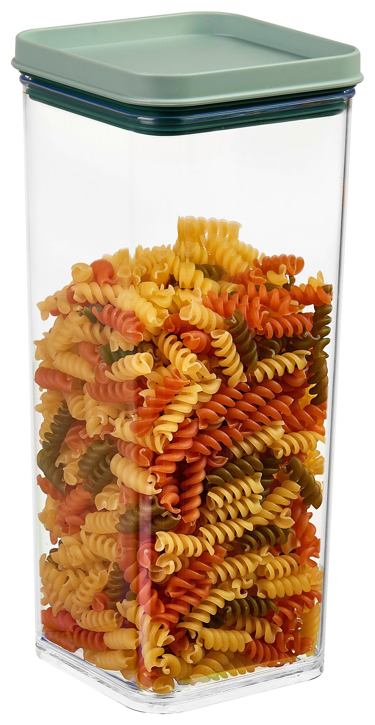 Aufbewahrungsdose Naomi - Transparent/Grün, KONVENTIONELL, Kunststoff - Luca Bessoni
