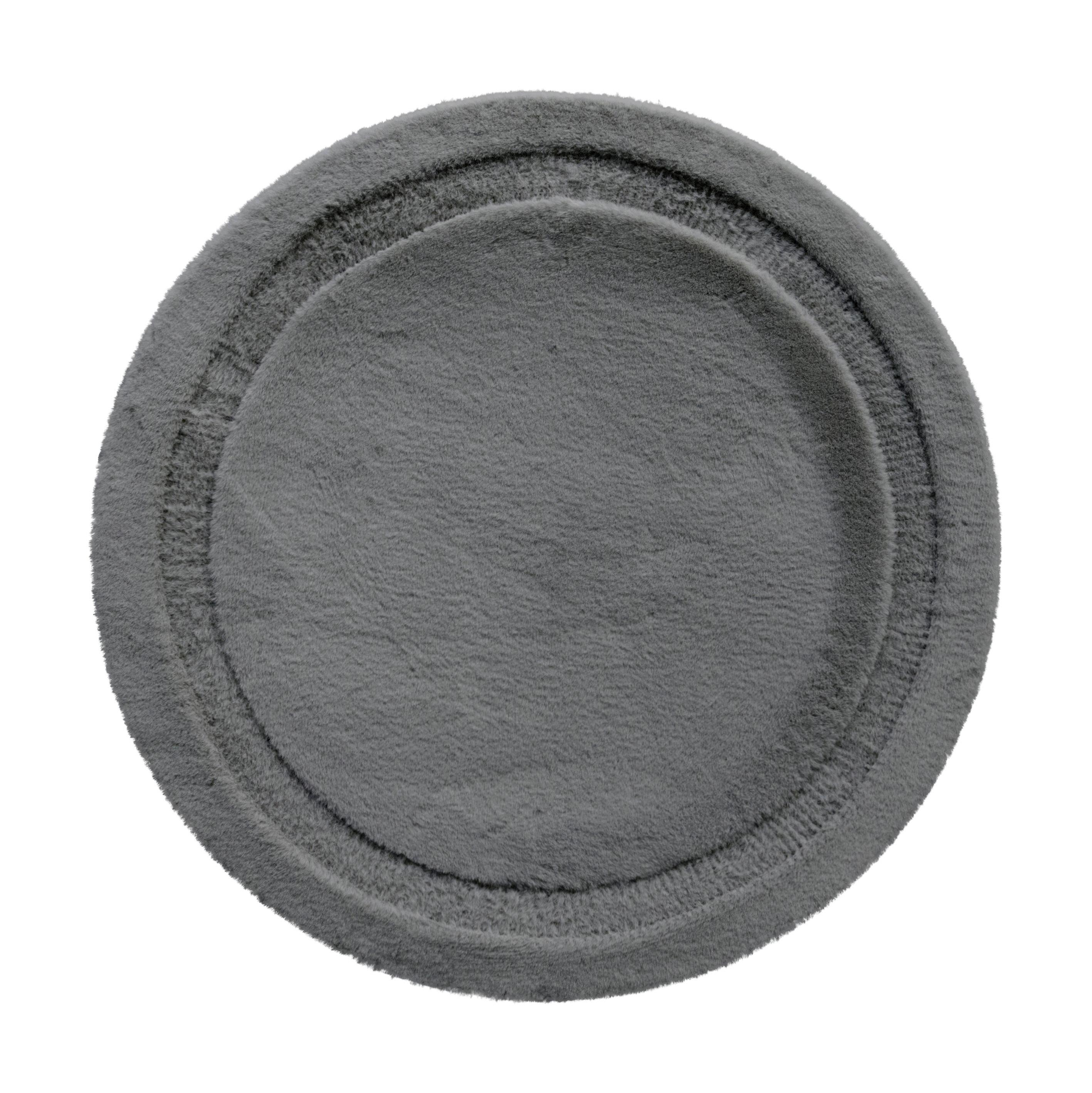 Fellteppich Oliver - Dunkelgrau/Grau, MODERN, Textil (80cm) - Luca Bessoni