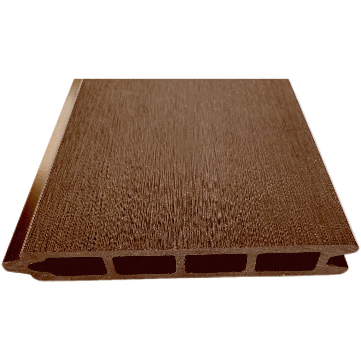 Sichtschutz Helios - Braun, MODERN, Holzwerkstoff/Kunststoff (180/180/21cm) - Beldano