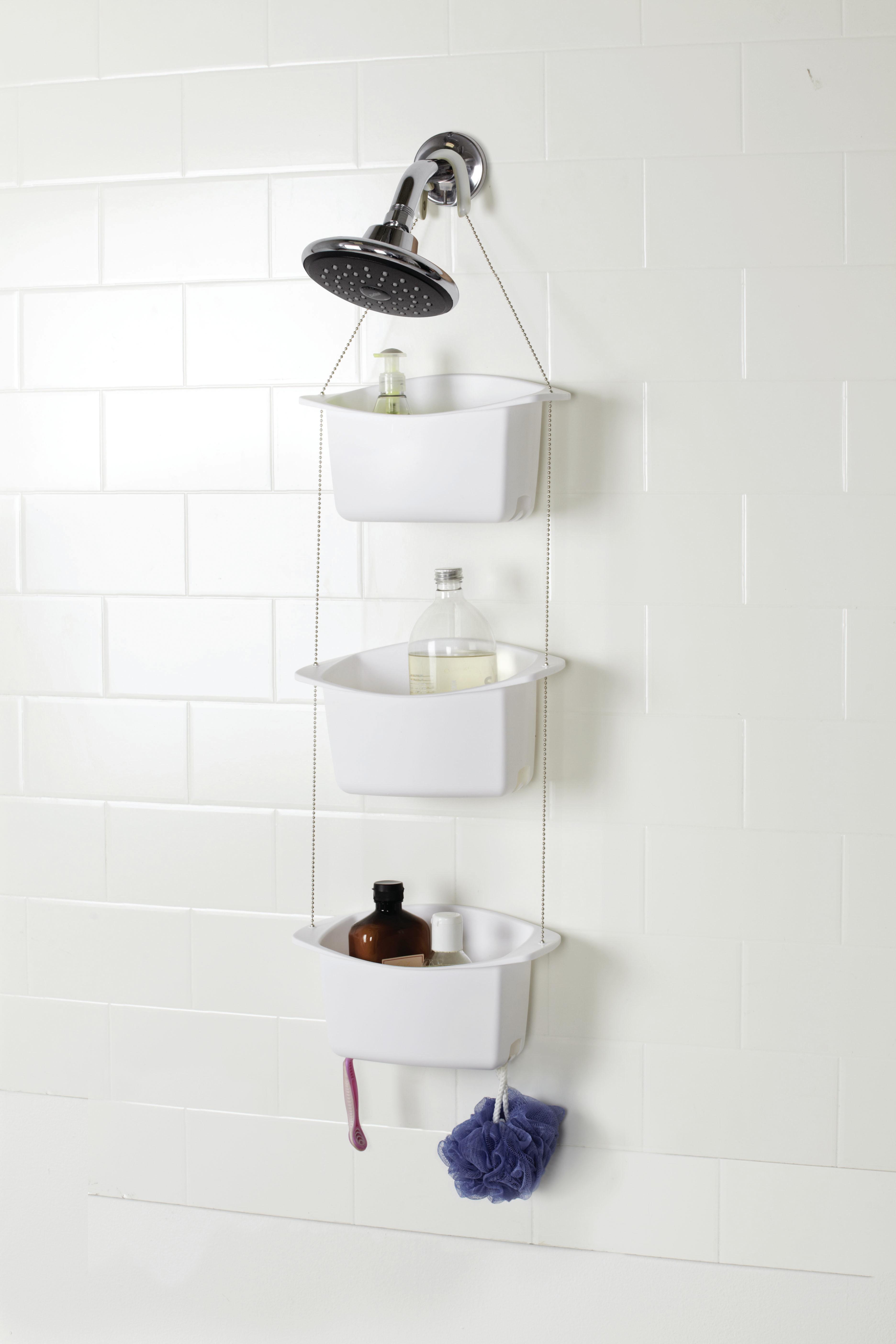 REGÁL DO SPRCHY EASY - 3 - bílá, Moderní, kov/plast (27/95/13cm) - Premium Living