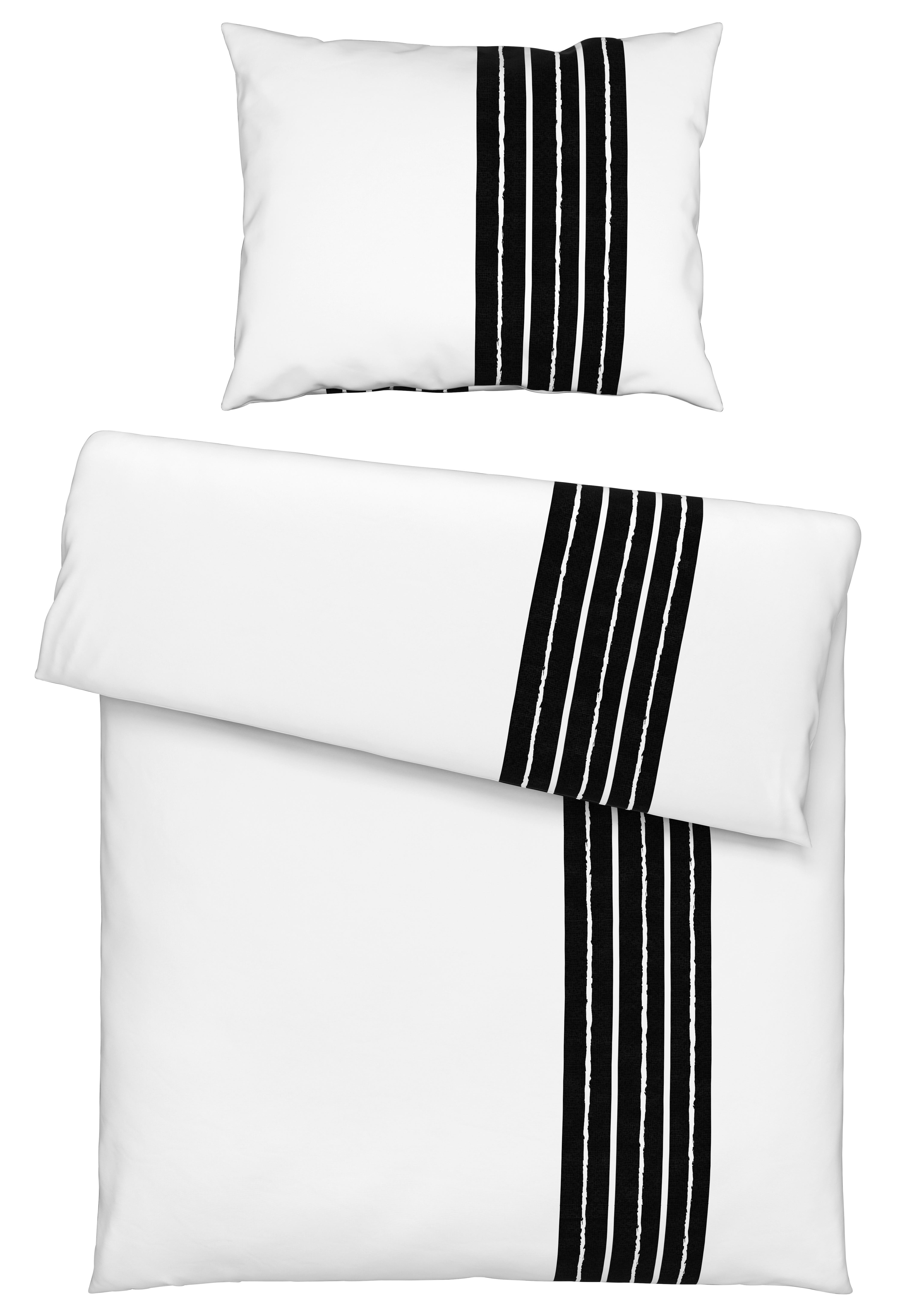 Povlečení Stripes, 140/200cm, Bílá - bílá, Moderní, textil (140/200cm) - Modern Living