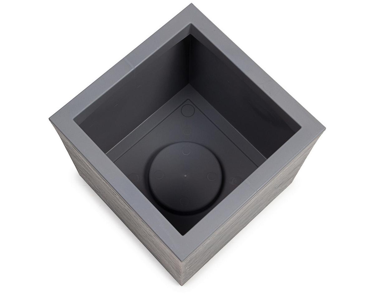 Übertopf Kunststoff Grau Wetter-/ Und Uv-Beständig - Grau, Basics, Kunststoff (30/30/30cm)