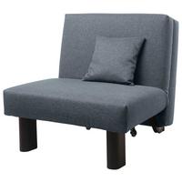 Schlafsessel Columbus Grau inkl. Zierkissen - Schwarz/Grau, Design, Textil (85/85/100cm) - Max Winzer