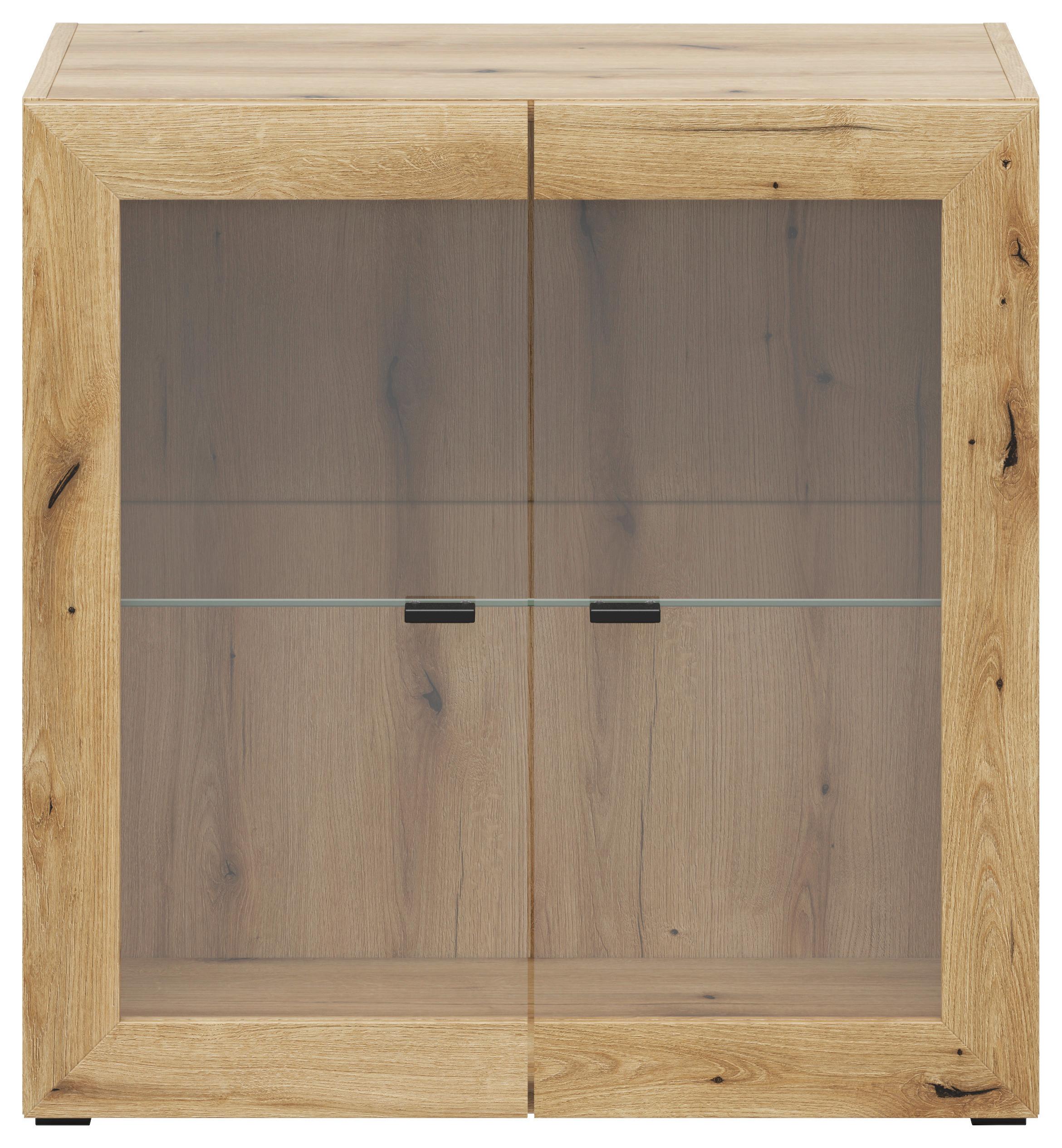 Vitrine 2 Türen, B: 64 cm Sixty-Four, Eichefarben