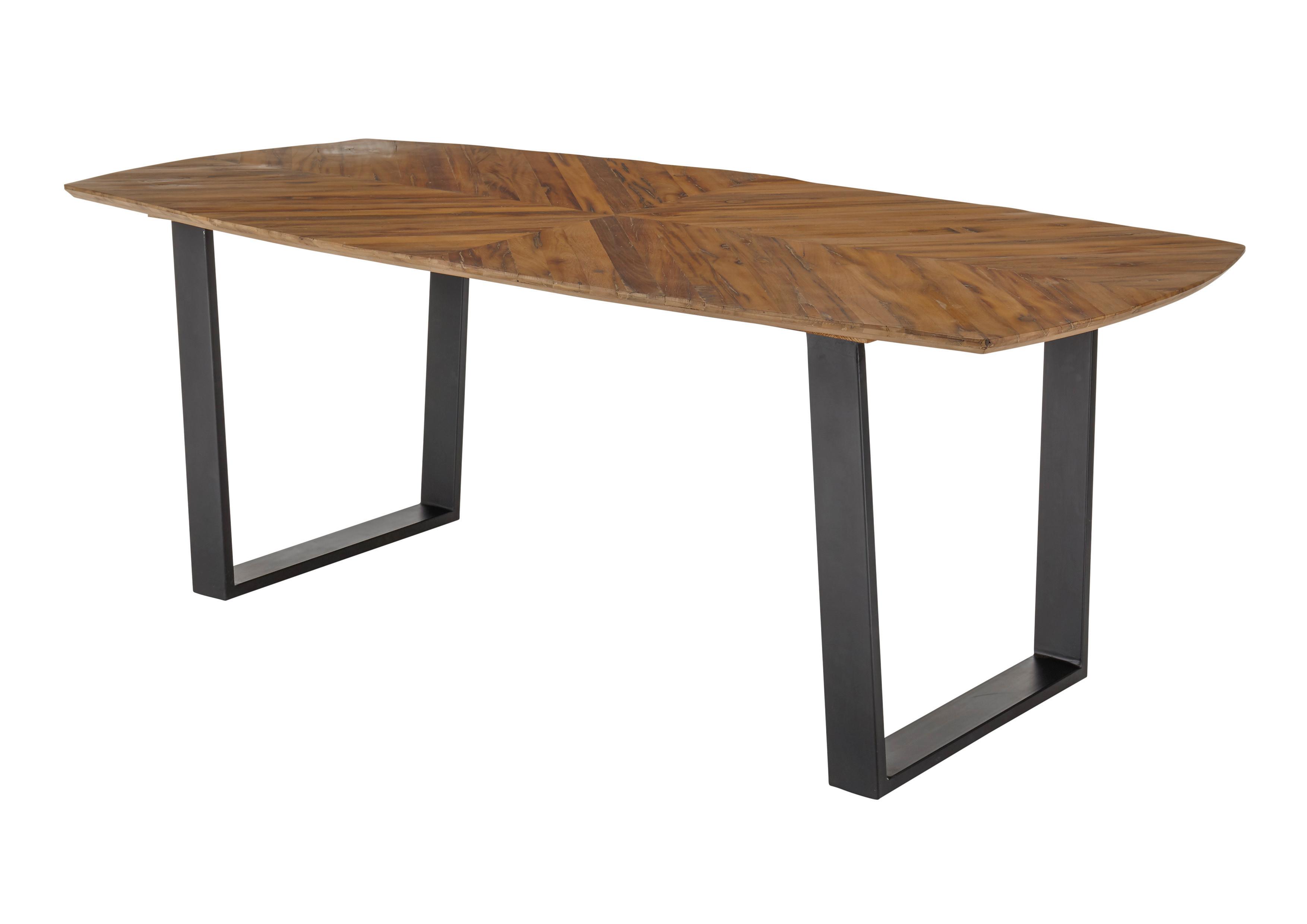 Esstisch Zac 220x76x100 cm Schwarz - Schwarz, MODERN, Holz/Metall (220/76/100cm) - MID.YOU