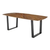 Esstisch Zac 220x76x100 Cm Schwarz - Schwarz, MODERN, Holz/Metall (220/76/100cm) - MID.YOU