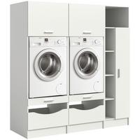 Prádelna Free bílá - bílá, Basics, kompozitní dřevo (183/195/68cm) - MID.YOU