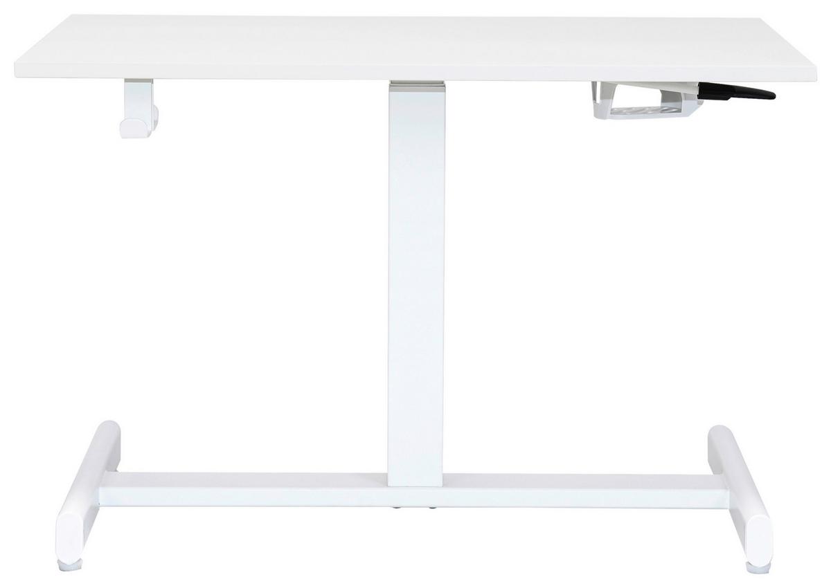 Psací stůl GEORGE - bílá, Moderní, kov/kompozitní dřevo (72,5/48.5-74/48cm) - Mömax