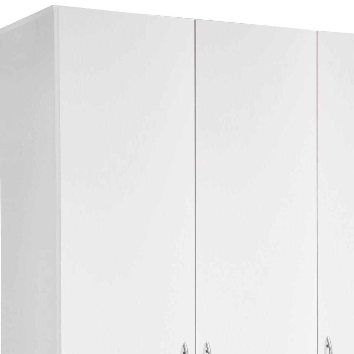 Drehtürenschrank+ Schubladen B: 121 cm Base 3, Weiß - Eichefarben/Weiß, Design, Holzwerkstoff (121/177/52cm) - Carryhome