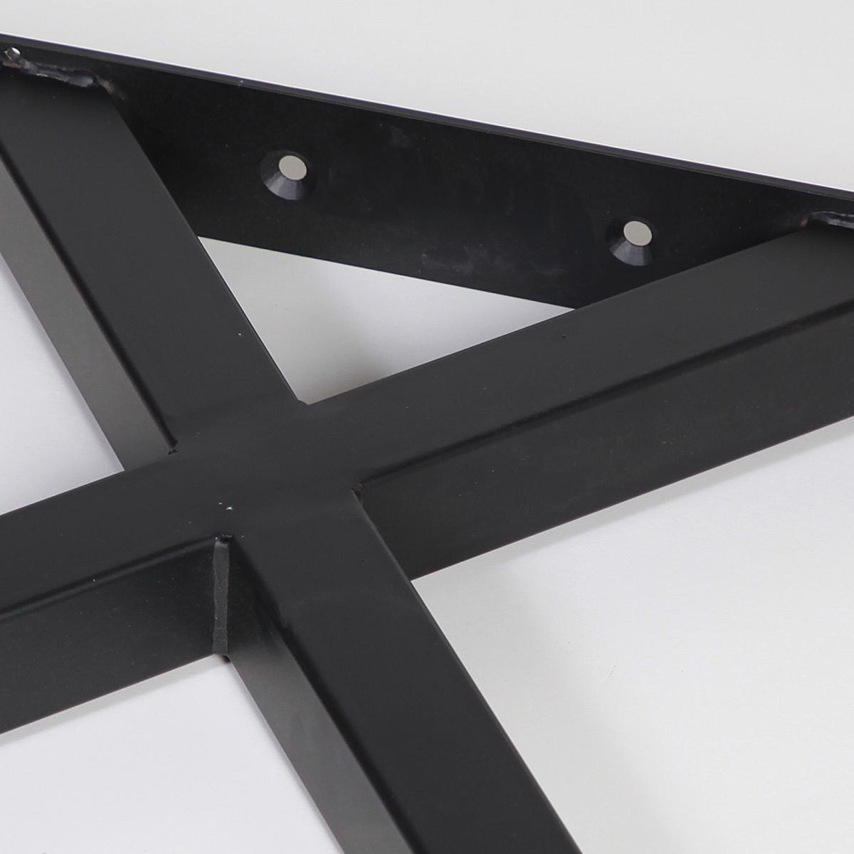 Bankgestell Stahl Schwarz Bxh: 40x42 Cm, X-Form - Schwarz, Basics, Metall (40/42cm)