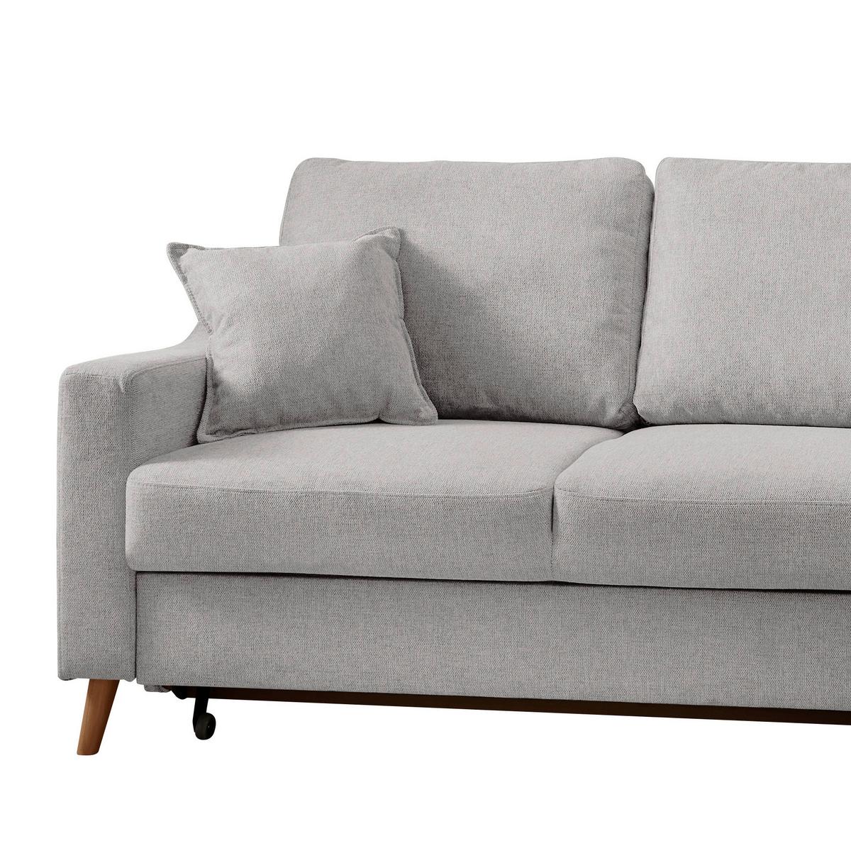Ecksofa Valentina Grau S: 230x200 Cm - Naturfarben/Grau, MODERN, Textil (230/200cm) - Livetastic