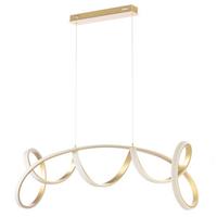 Led-pendelleuchte Soro Goldfarben L: 102 Cm - Goldfarben, Design, Metall (102/40/150cm)
