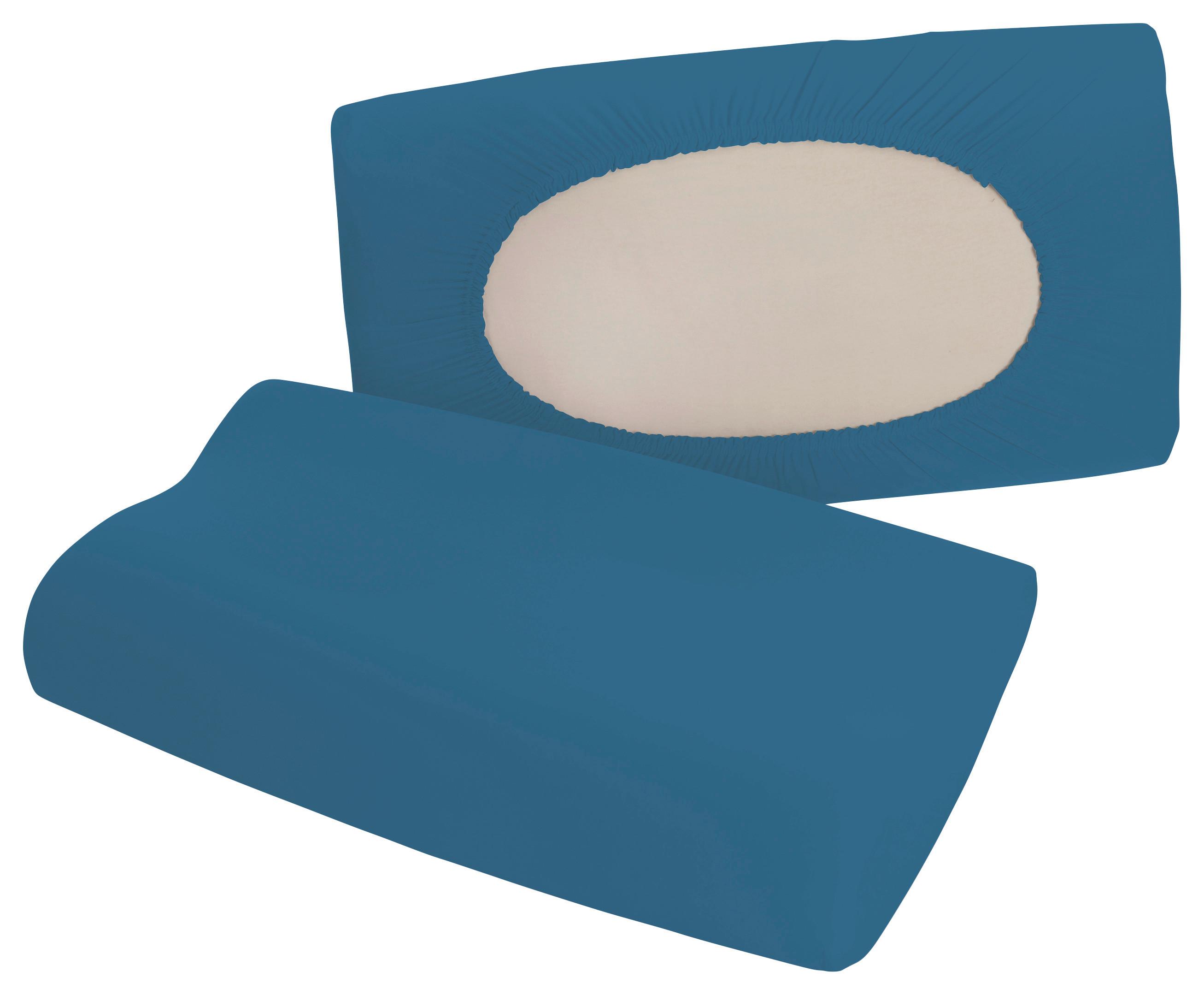 POLSTERBEZUG PURE FLEXIBLE - Blau, Basics, Textil (40-70/40-90cm) - Schlafgut