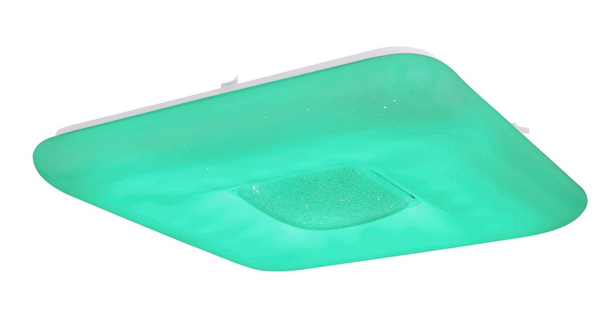 Led Deckenleuchte 50x50 Cm Mit Smart-Steuerung - Opal, Basics, Kunststoff/Metall (50/50/8cm) - Globo