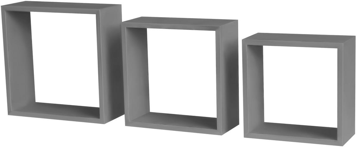 Wandregale Simple B: 30 cm Anthrazit 3-teilig - MODERN, Holzwerkstoff/Kunststoff (30-27-24/30-27-24/12cm)