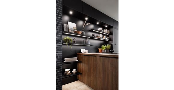 Einbauküche Riga Frei Planbar Modern, Grifflos - Eichefarben/Anthrazit, MODERN, Holzwerkstoff - Vertico