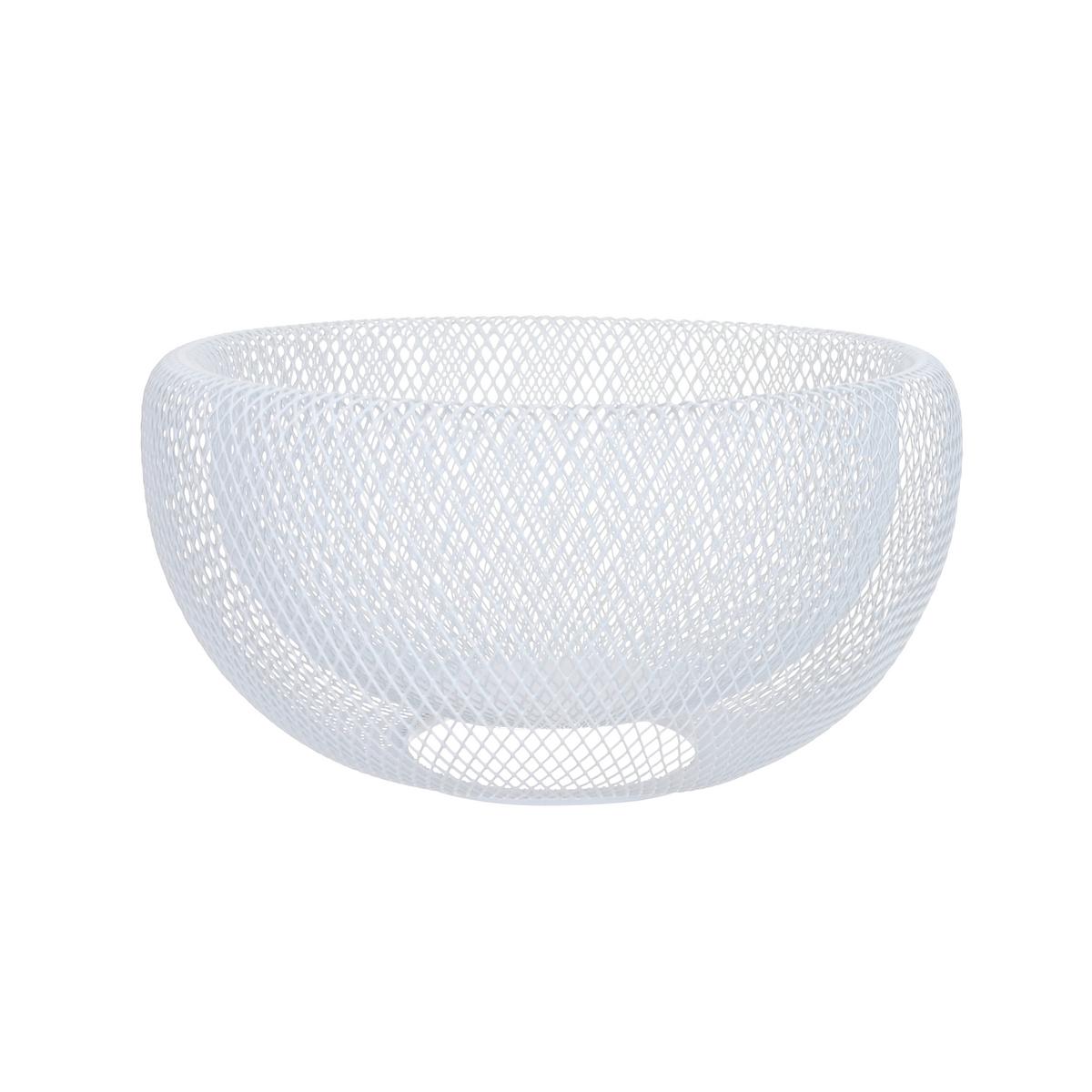 Obstschale Lena - Weiß, Basics, Metall (28,5/15cm) - Luca Bessoni