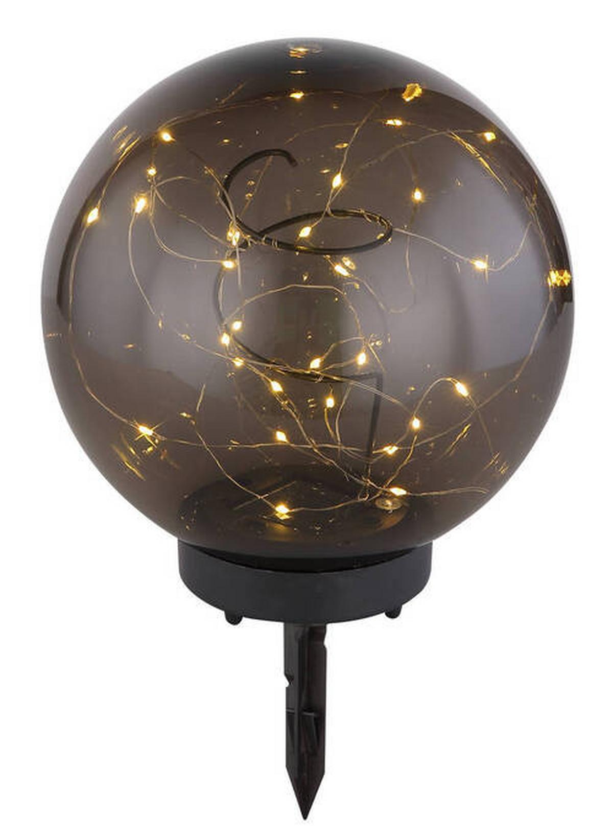 Solarleuchte 33806 - Grau, Basics, Kunststoff (20/30cm) - Globo