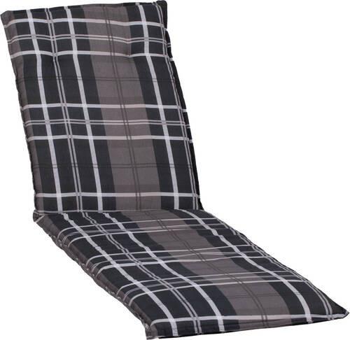 Auflage Für Liege Berlin 193x60x6 Cm Grau / Schwarz - Schwarz/Grau, Basics, Textil (193/60/6cm)
