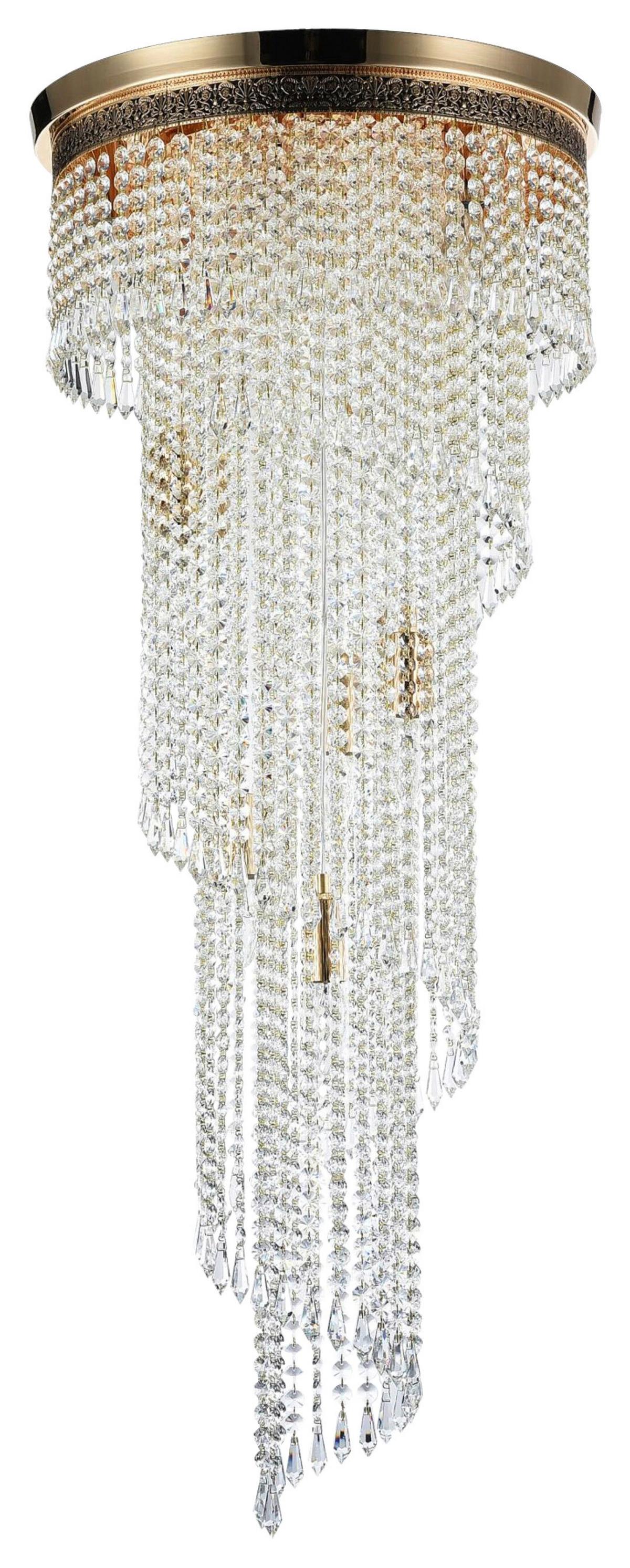 Kronleuchter Cascade - Goldfarben, Basics, Glas/Metall (42/97,5/42cm) - MAYTONI