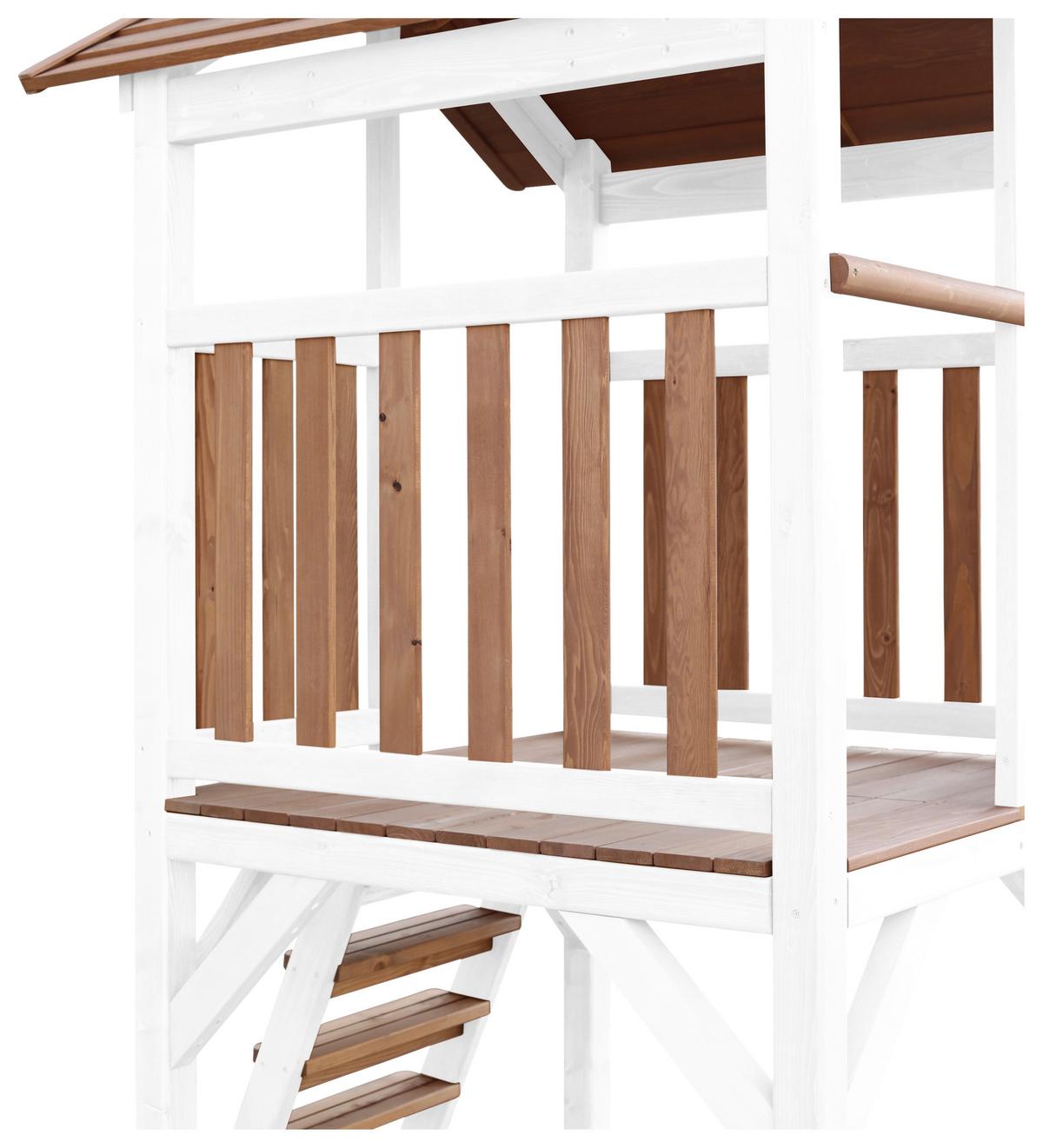 Spielturm A025.121.81 - Braun/Weiß, KONVENTIONELL, Holz/Kunststoff (283,6/241,9/349cm) - Ambia Garden