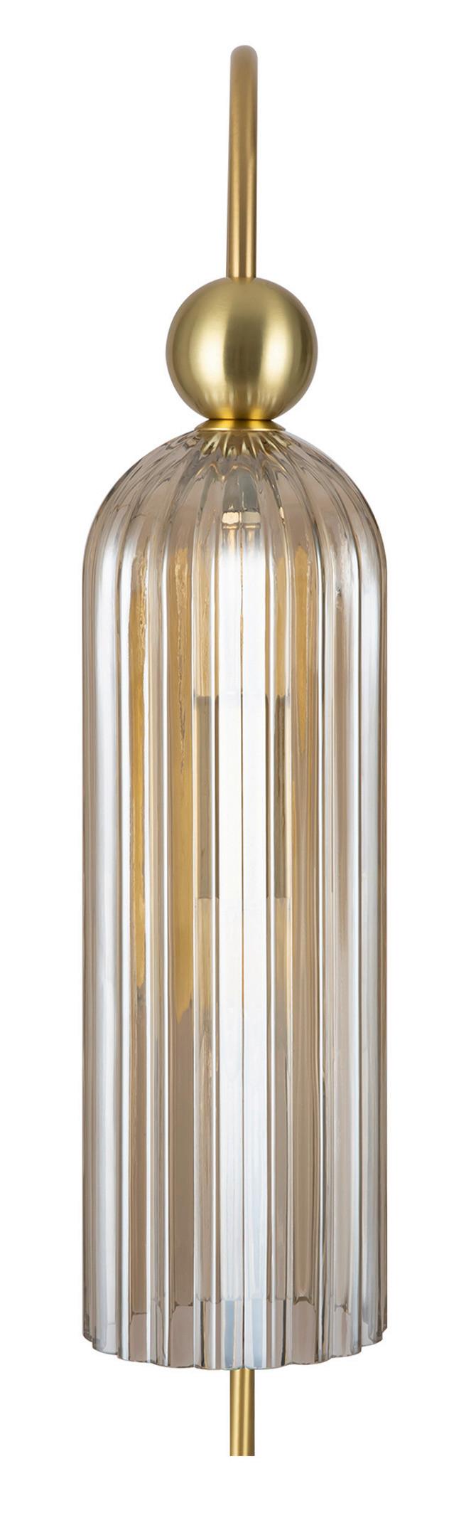 WANDLEUCHTE ANTIC - Cognac/Goldfarben, Trend, Glas/Metall (10/53.5/26.5cm) - MAYTONI