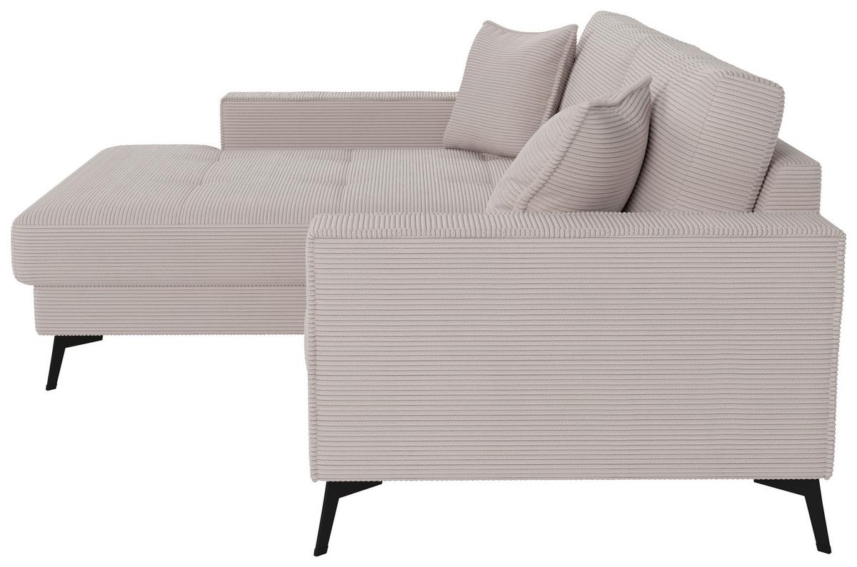 Ecksofa Ted Beigebraun S: 174x228 Cm - Taupe/Schwarz, Trend, Textil (174/228cm)