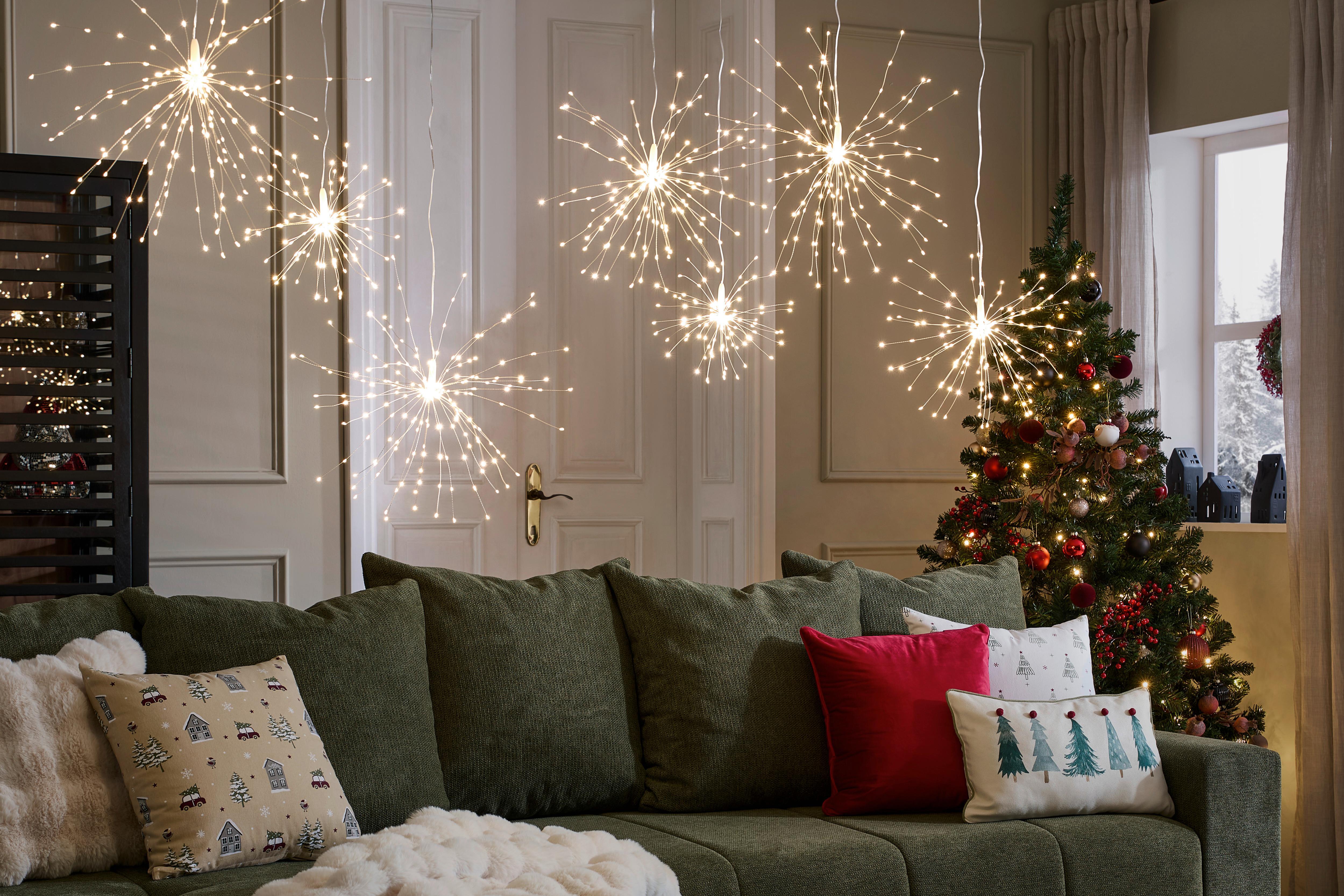 DEKORAČNÍ POLŠTÁŘ SNOWFLAKE - barvy zlata/červená, textil (45/45cm) - Mömax