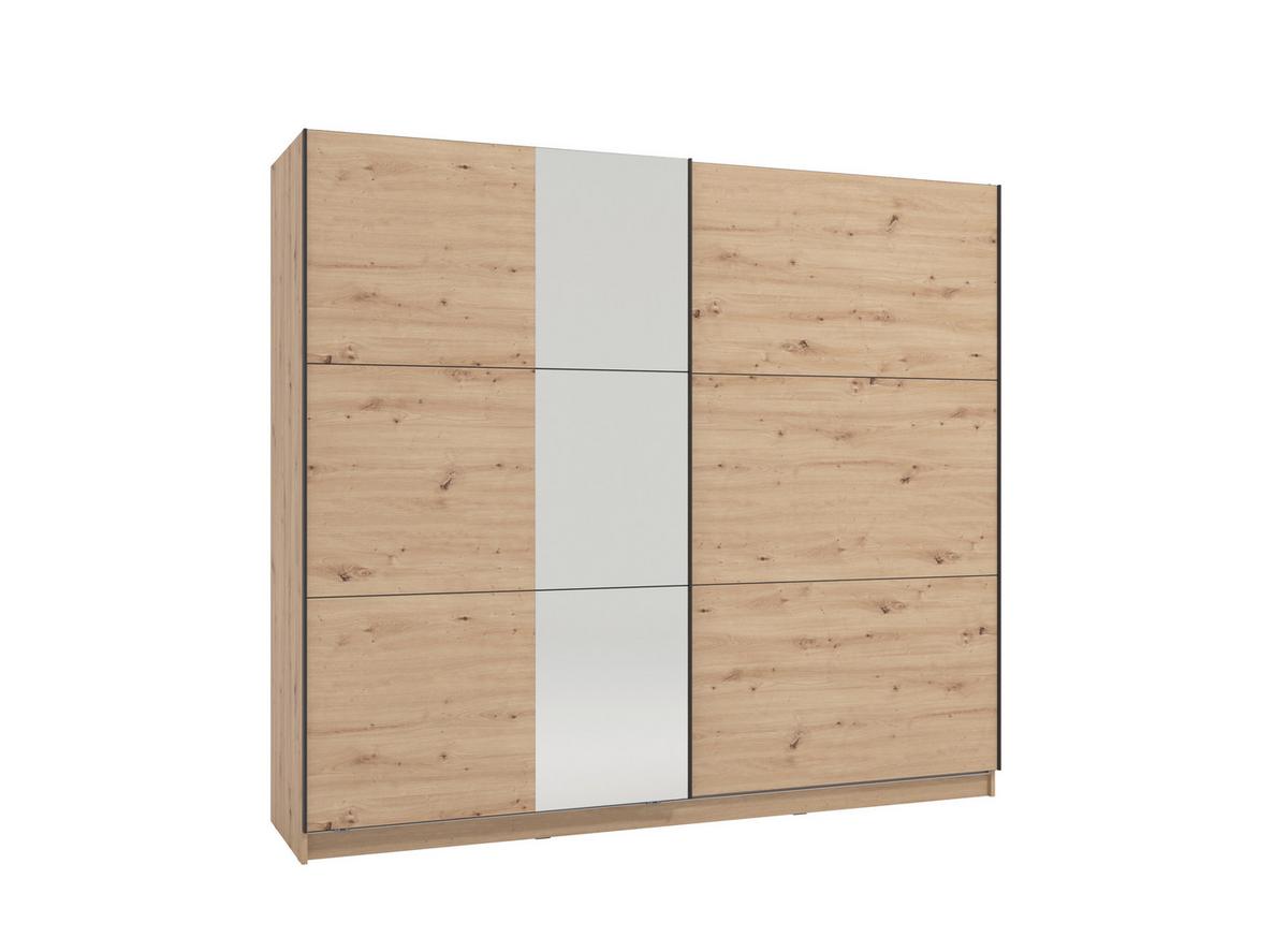 Tolóajtós Szekrény Sierra 236/210 Cm - Artisan tölgy, Basics, faalapú anyag (236,5/210/62,5cm)