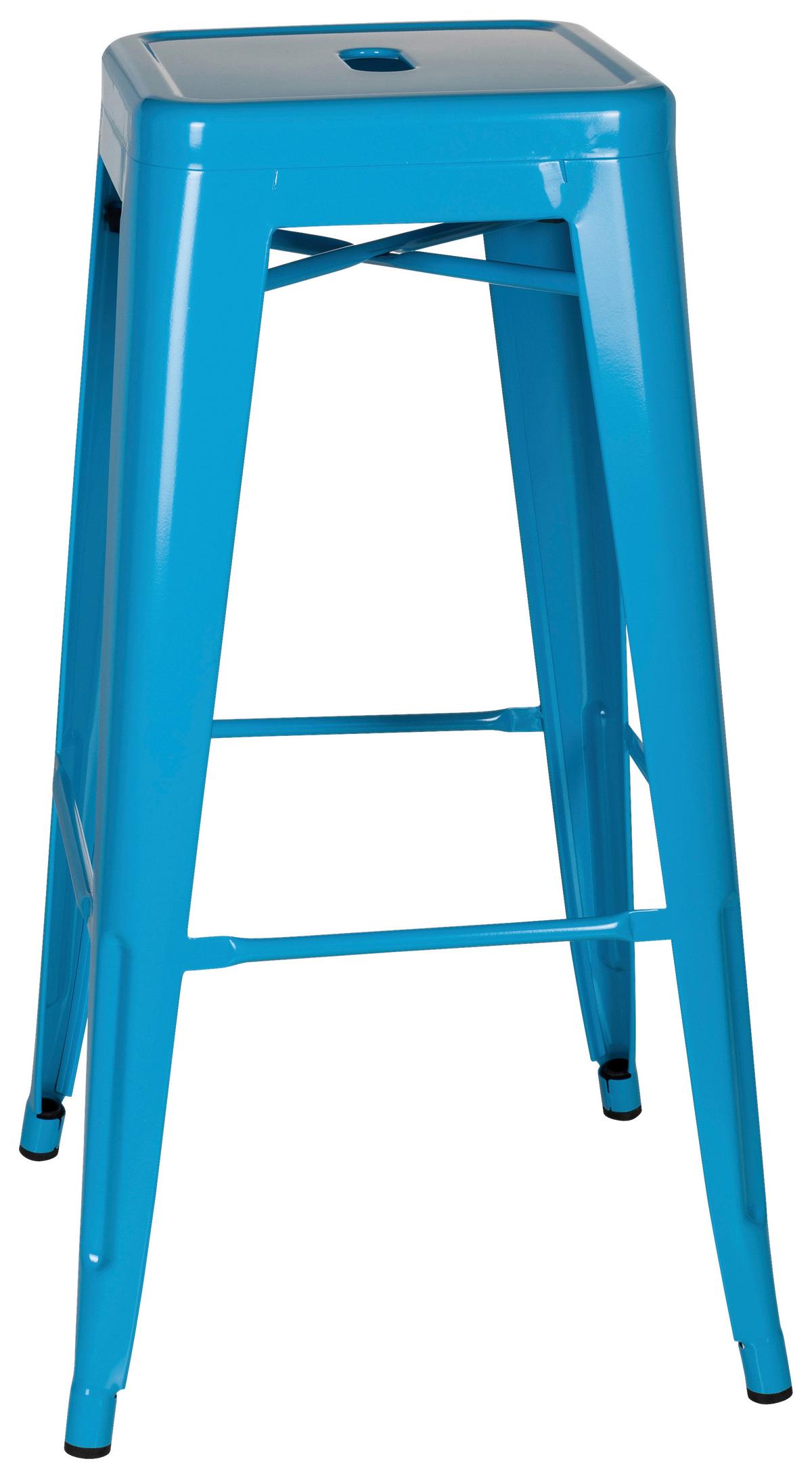 Barhocker Vantaggio High stapelbar Hellblau bis 150 kg - Hellblau, Basics, Metall (44/77/44cm) - MID.YOU