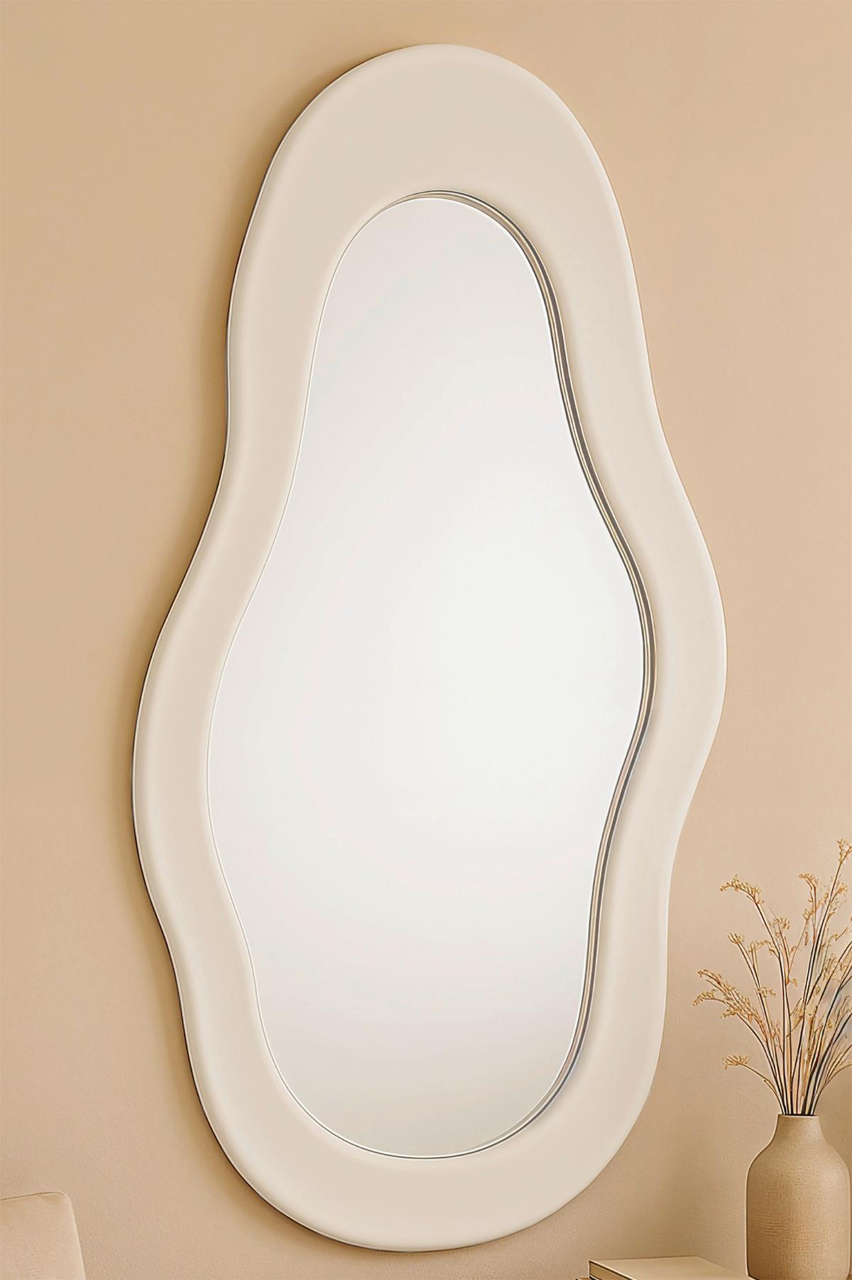 SPIEGEL Weiß B: 62cm - Weiß, Design, Glas/Holzwerkstoff (62/120/3cm) - MID.YOU