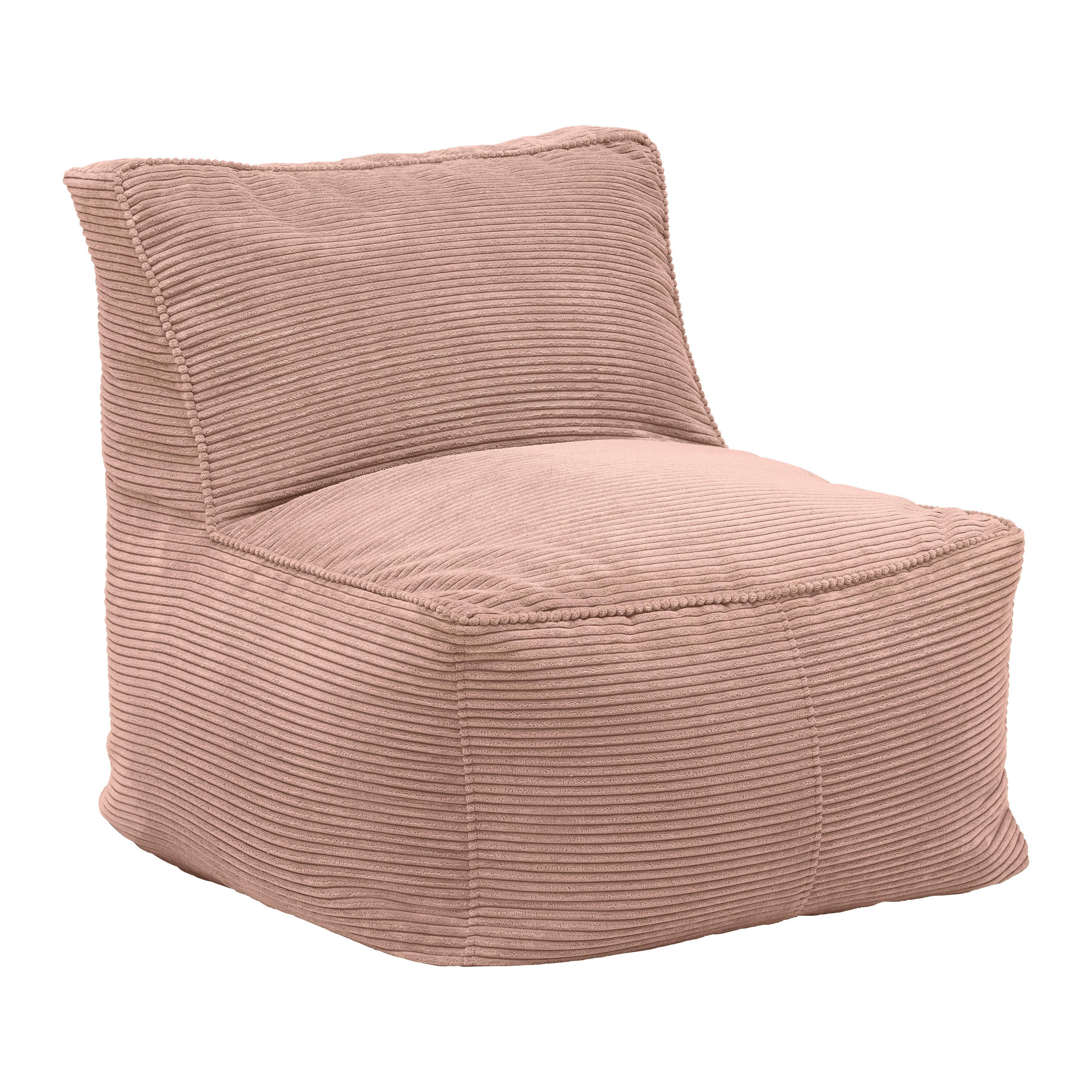 Sedací vak CAROLINE, růžový manšestr, max. 90 kg - růžová, Moderní, textil (75/84/88cm) - Mömax