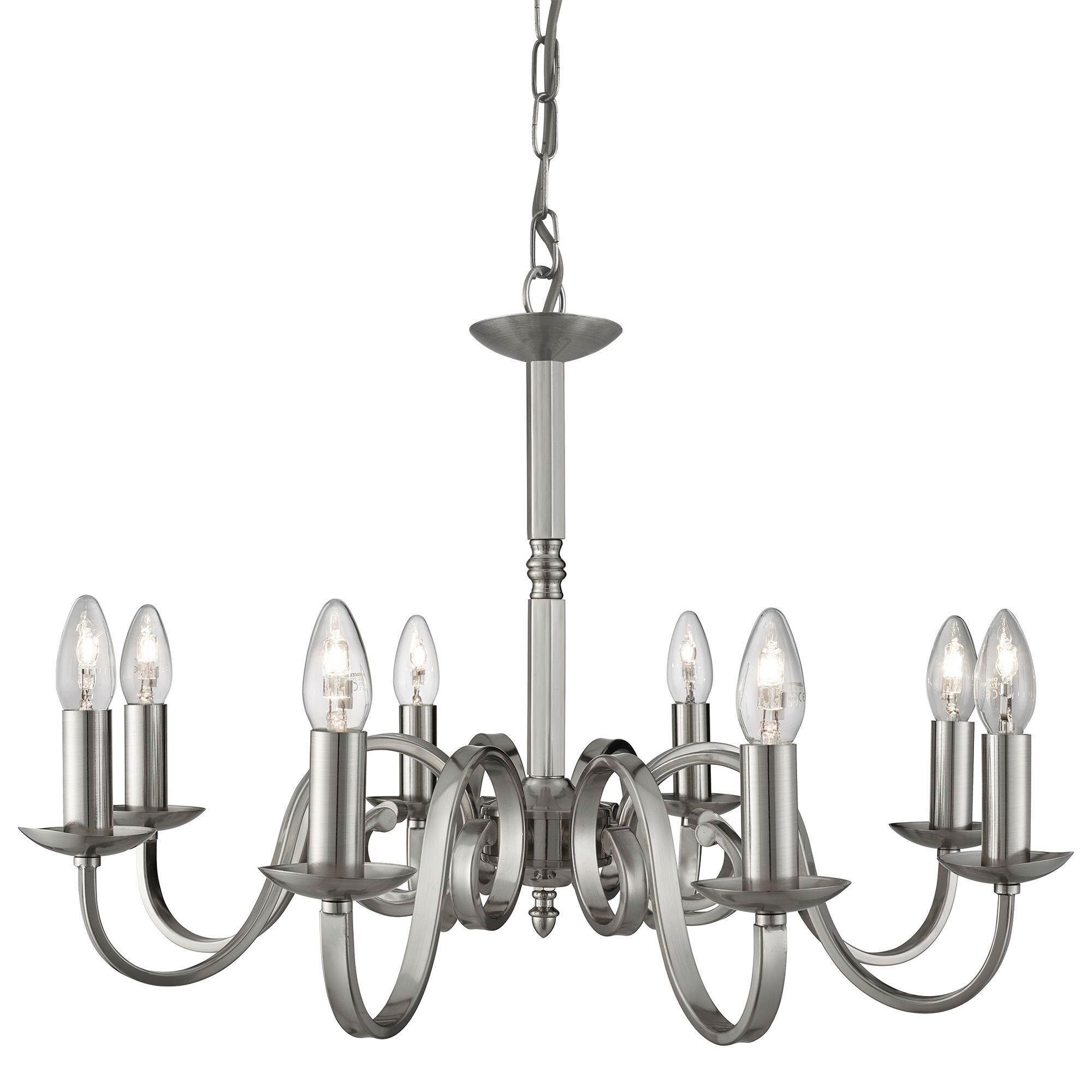 Kronleuchter 1508-8ss Richmond - Silberfarben, KONVENTIONELL, Metall (65/94cm)