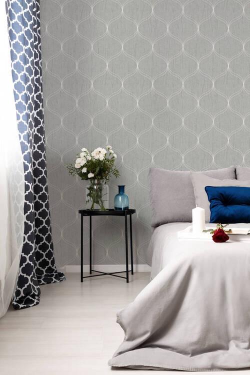 Vliestapete Grau B: 52 cm - Grau, Basics, Papier/Kunststoff (52/1000cm)